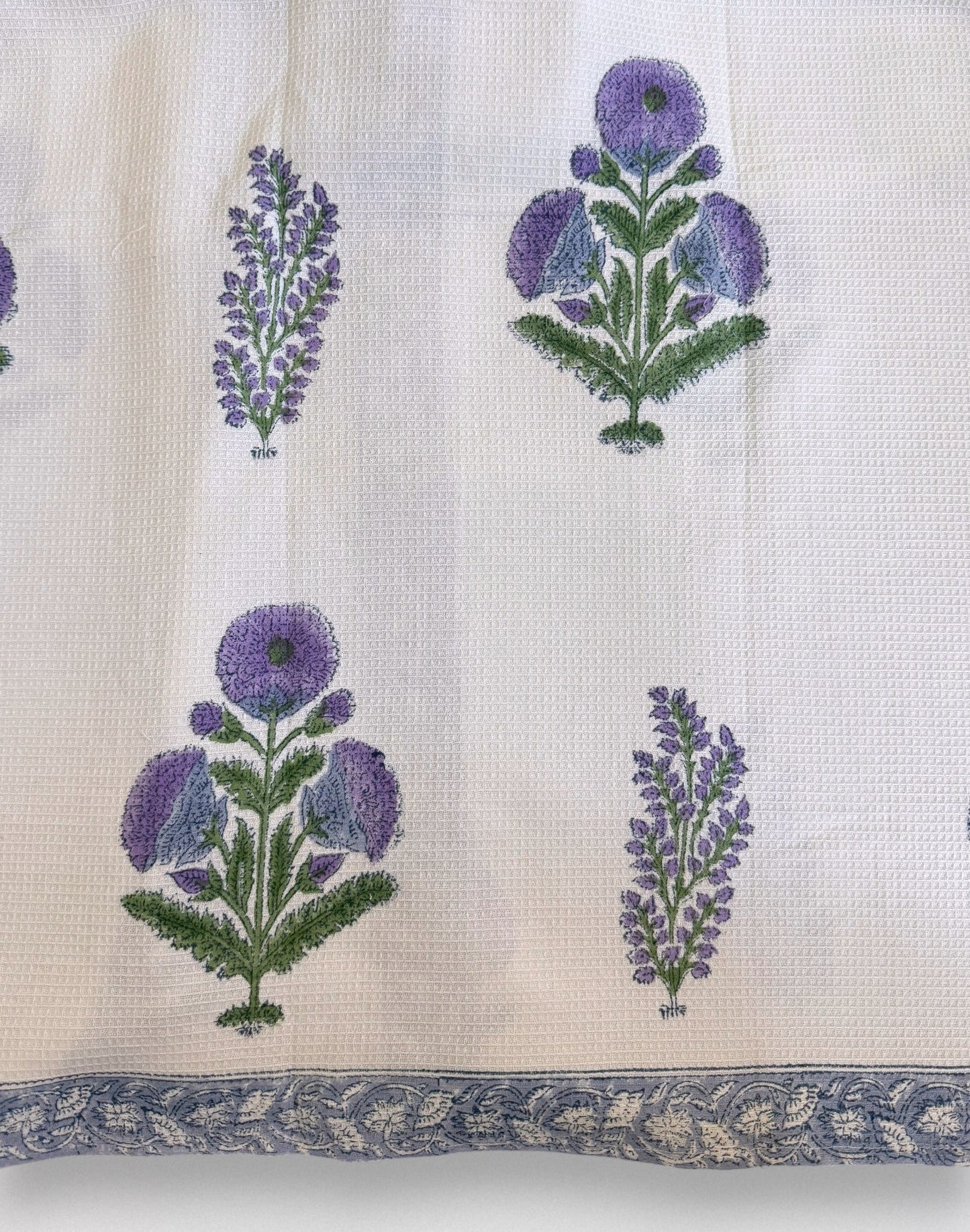 Hand Printed Bathrobe | Voilet Marigold