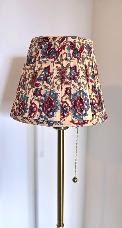 Pleated Lampshade | Beige Floral