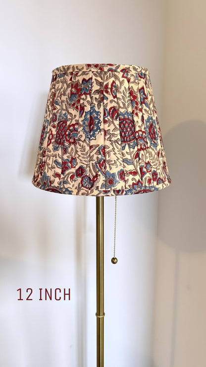 Pleated Lampshade | Beige Floral