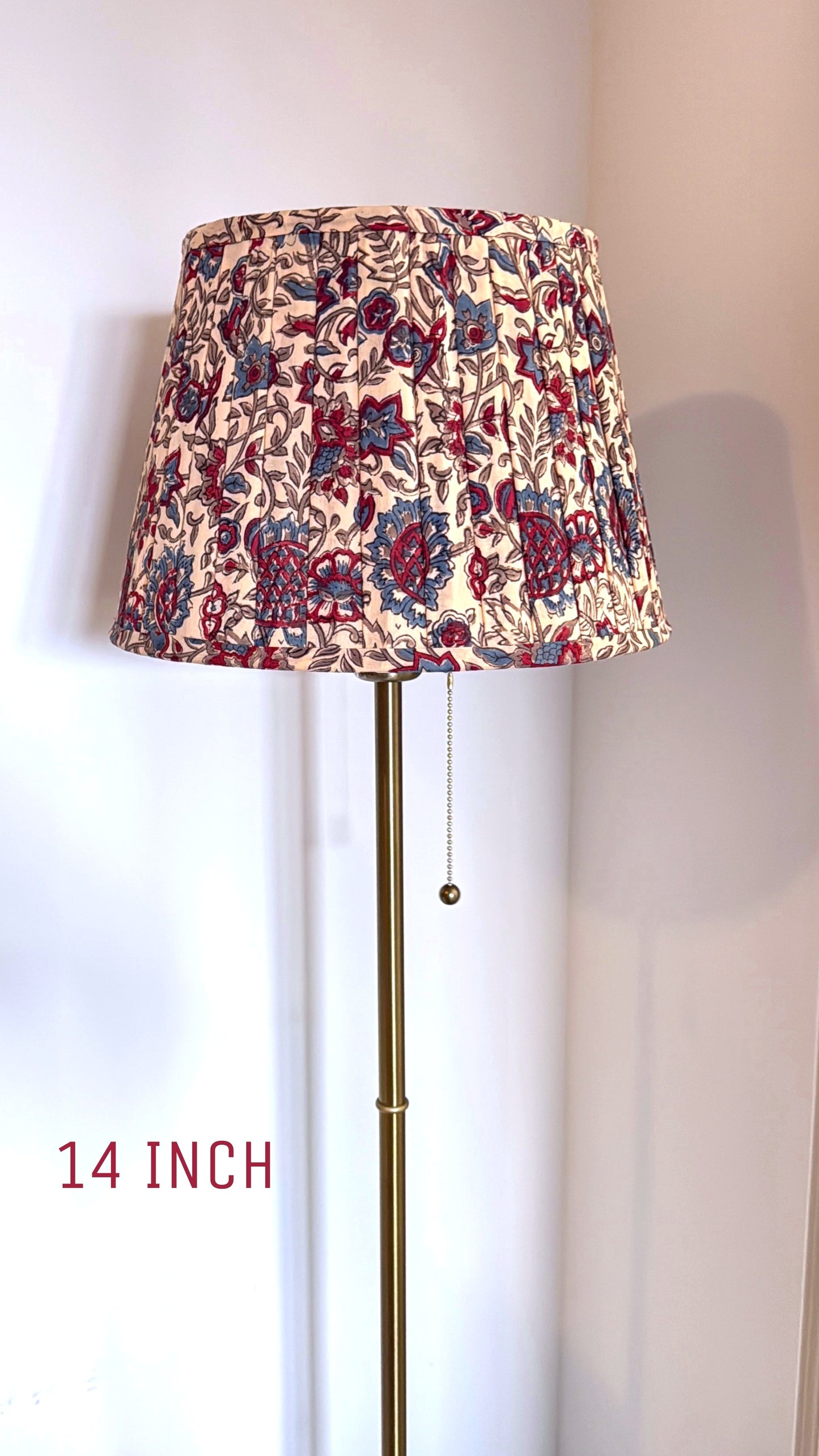 Pleated Lampshade | Beige Floral