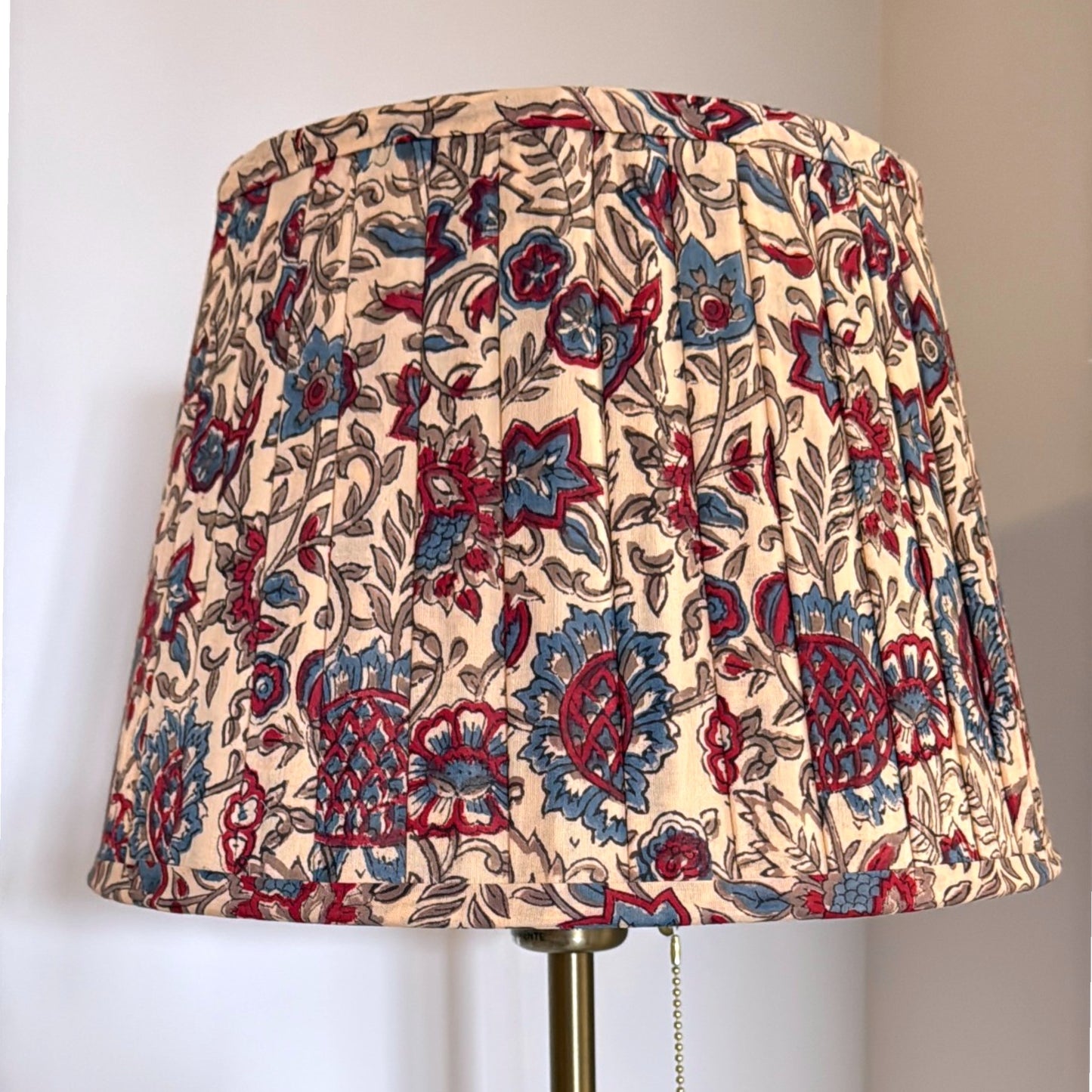 Pleated Lampshade | Beige Floral