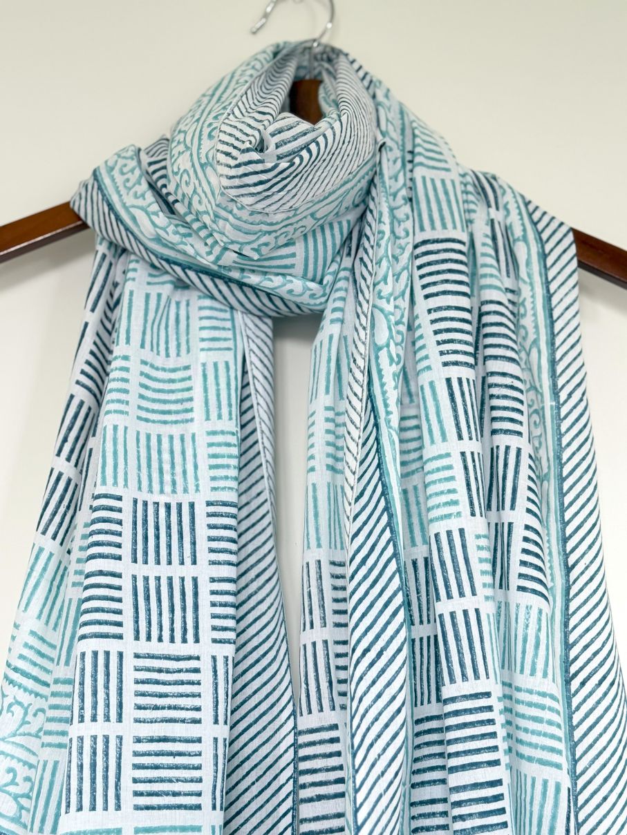 Pareo | Block Printed Grid
