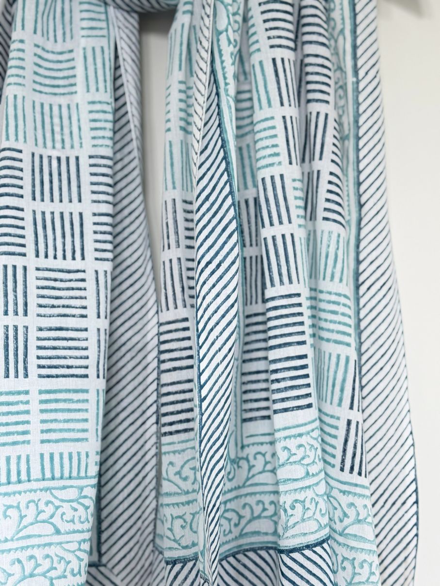 Pareo | Block Printed Grid