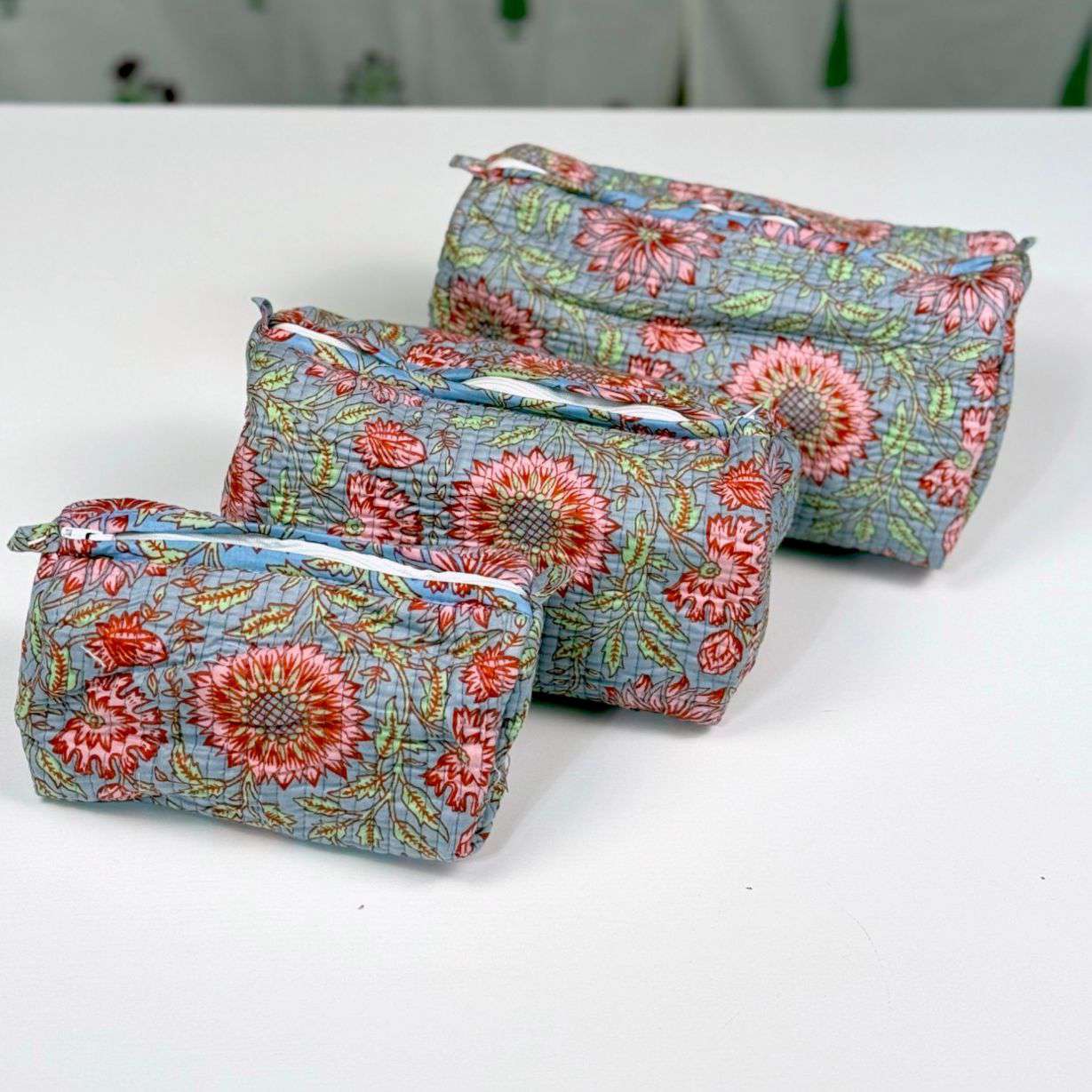 Set of 3 Pouches | Grey Multi