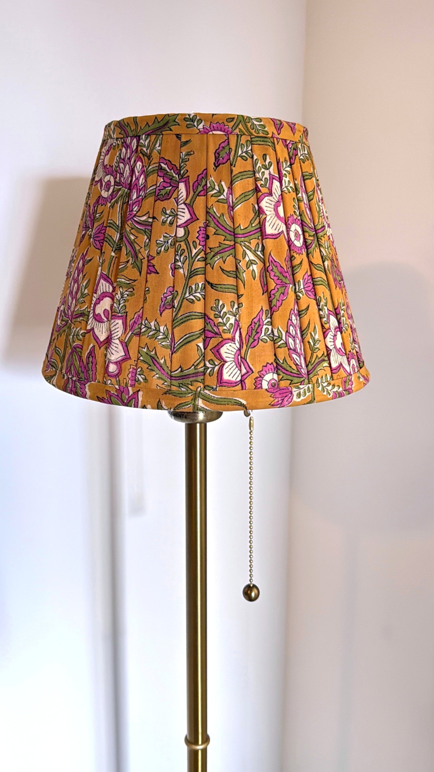 Pleated Lampshade | Mustard Floral