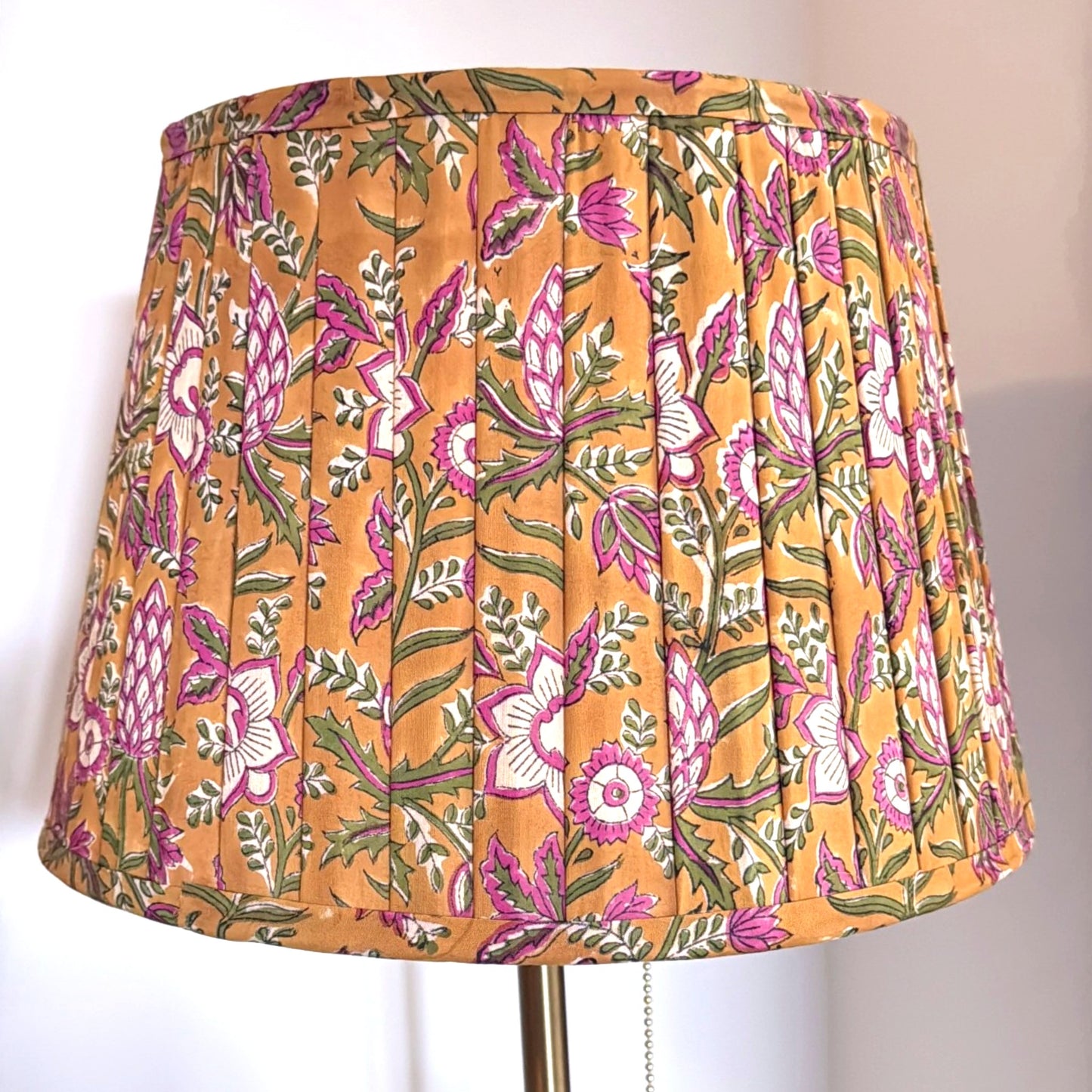 Pleated Lampshade | Mustard Floral