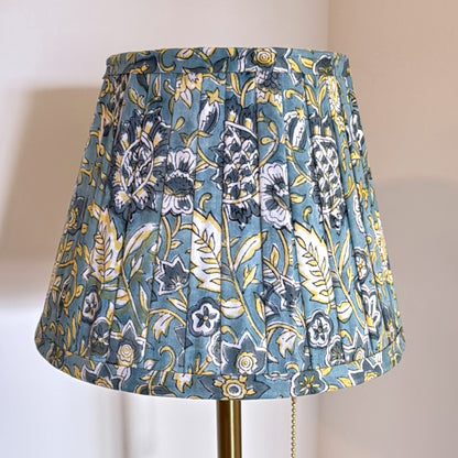 Pleated Lampshade | Teal Vintage Floral