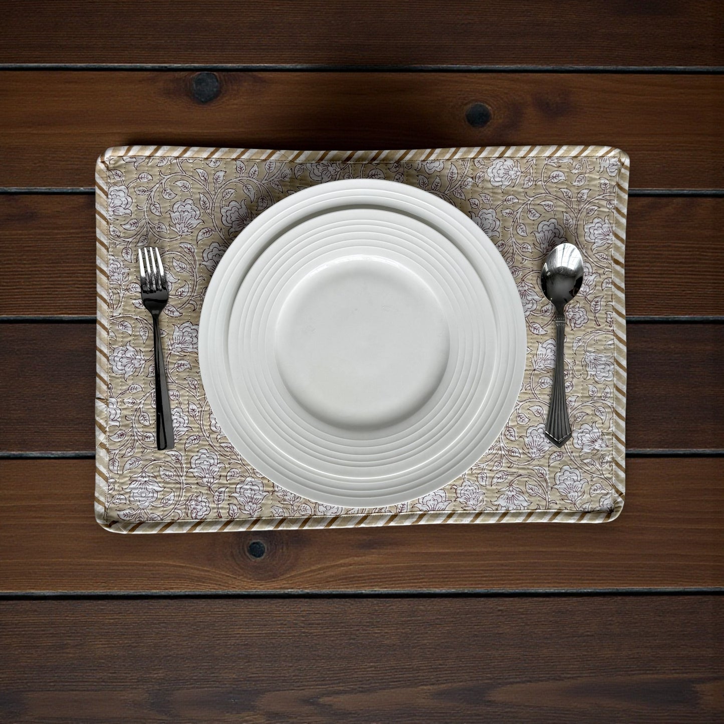 Table Mat | Beige Floral
