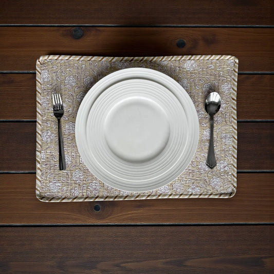 Table Mat | Beige Floral