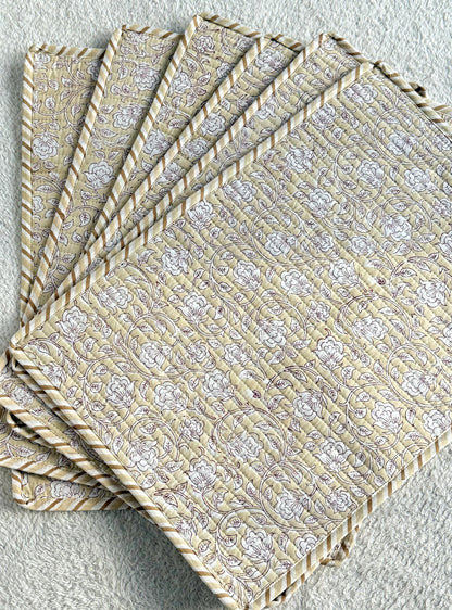 Table Mat | Beige Floral
