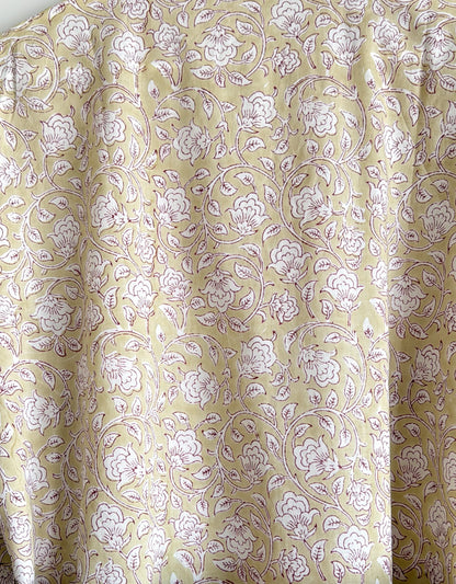 House Coat | Beige Floral