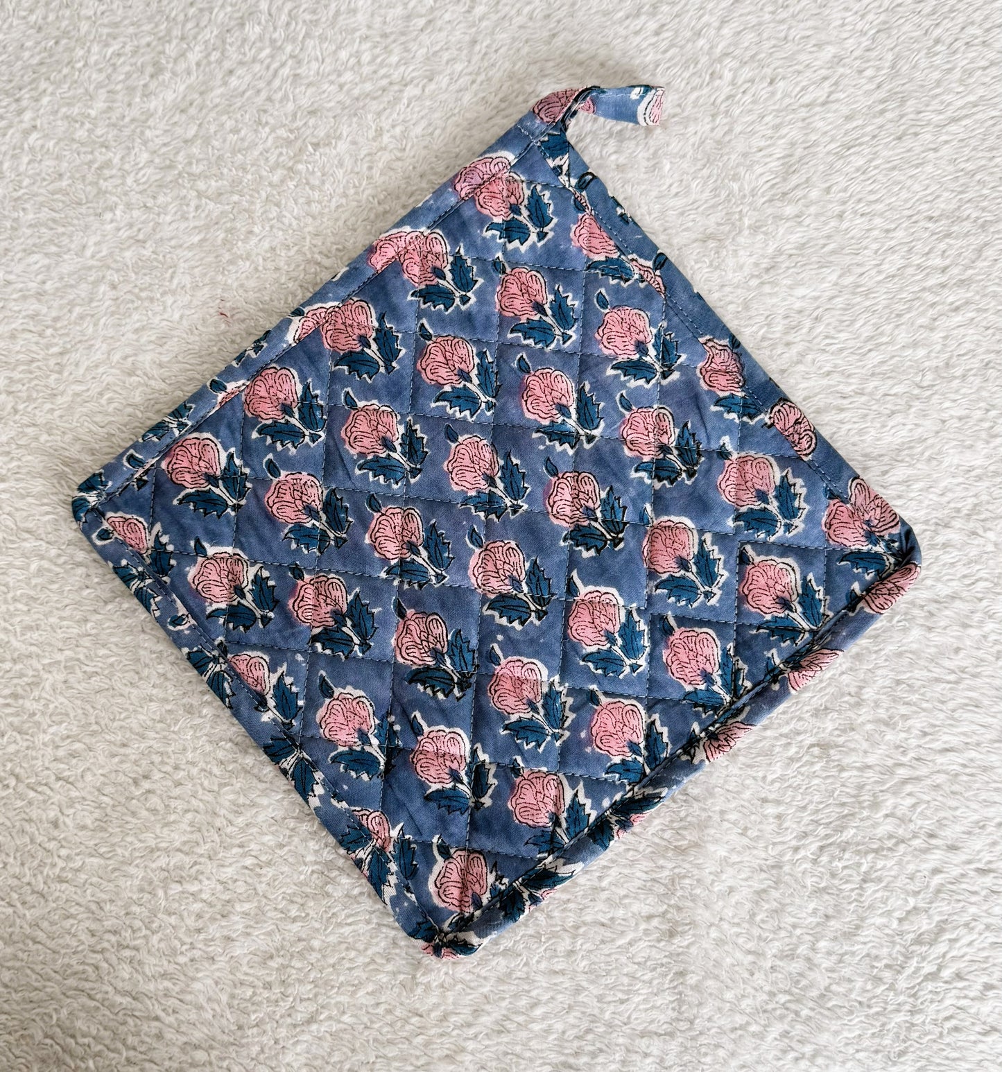 Pot Coasters | Blue Floral