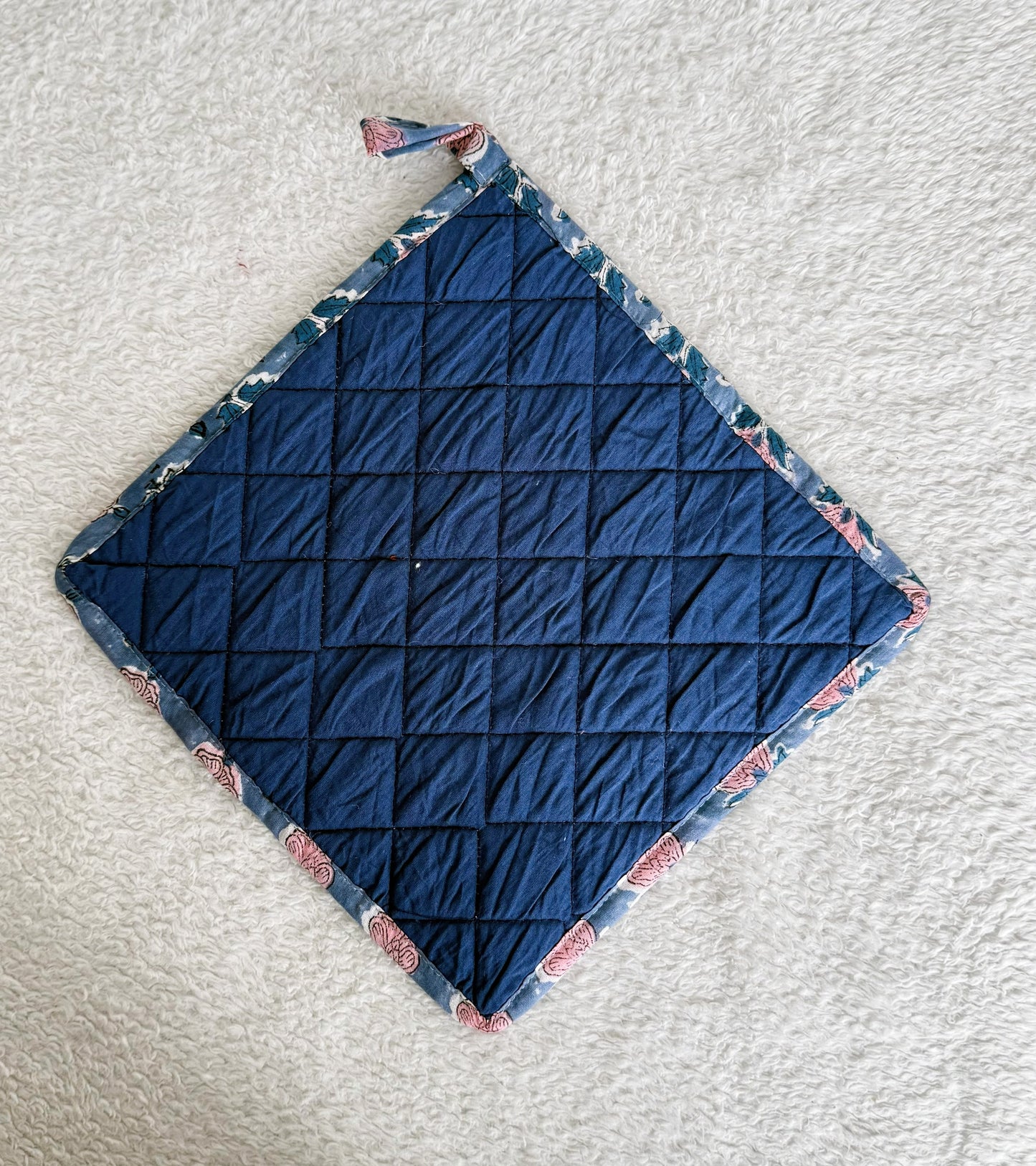 Pot Coasters | Blue Floral