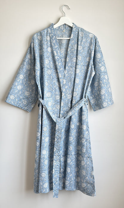House Coat | Blue Floral