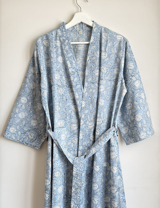 House Coat | Blue Floral