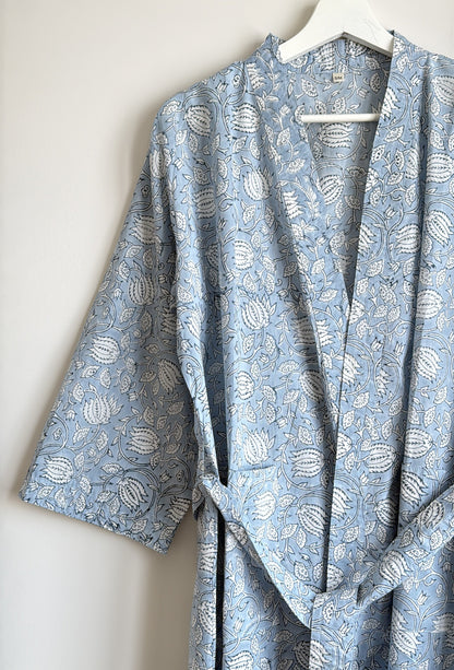 House Coat | Blue Floral