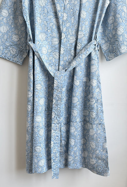 House Coat | Blue Floral