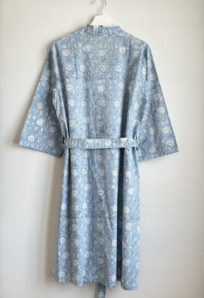 House Coat | Blue Floral
