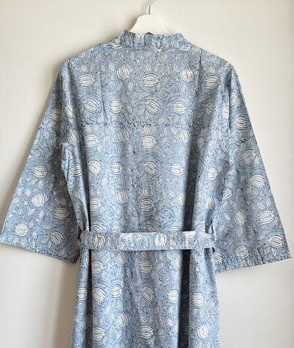 House Coat | Blue Floral