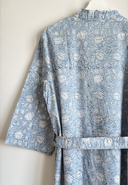 House Coat | Blue Floral