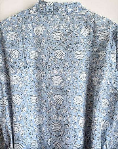 House Coat | Blue Floral