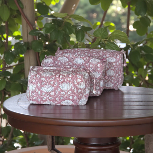 Set of 3 Pouches | Blush