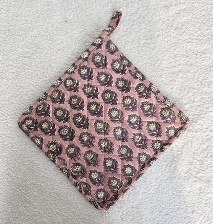 Pot Coasters | Brown Floral