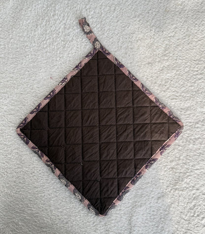 Pot Coasters | Brown Floral