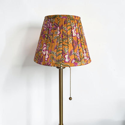 Pleated Lampshade | Mustard Floral