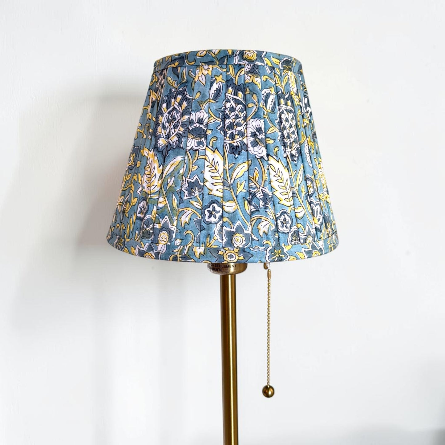 Pleated Lampshade | Teal Vintage Floral