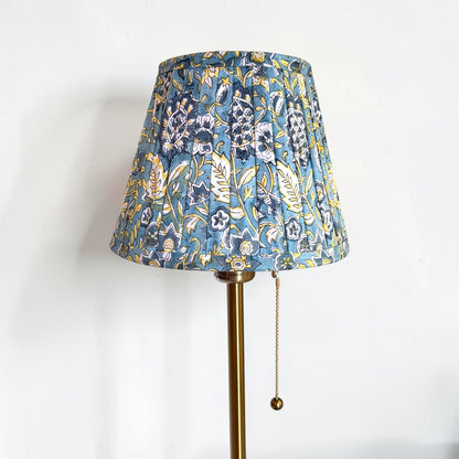 Pleated Lampshade | Teal Vintage Floral