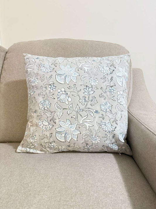 Cushion Cover | Floral Grey