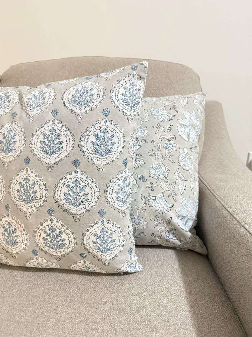 Cushion Cover | Floral Grey