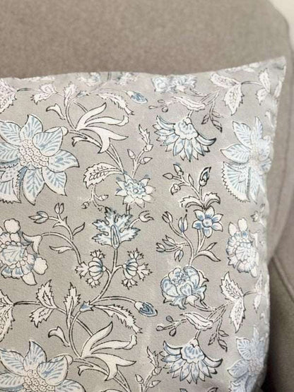 Cushion Cover | Floral Grey