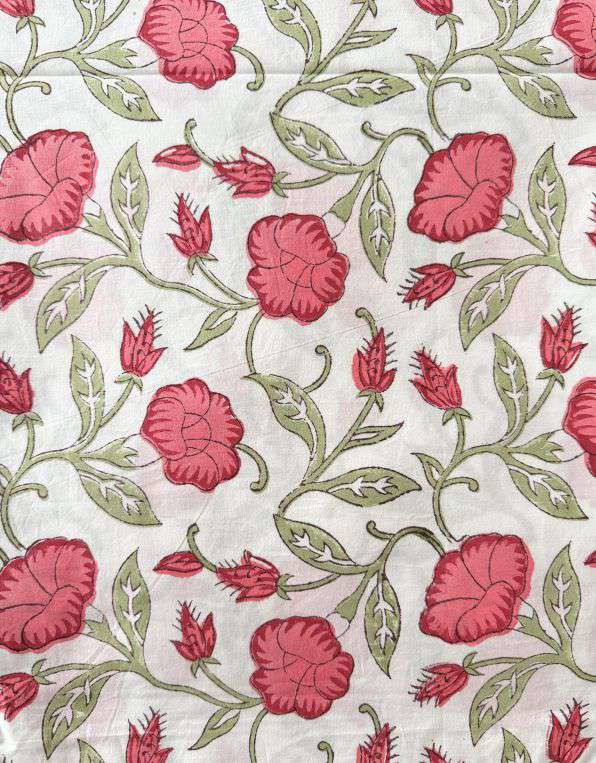 Flat Bed Sheet Set | King | Coral Floral