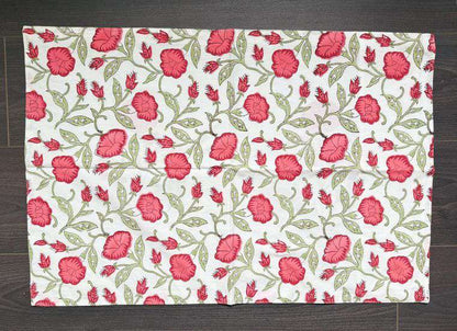 Flat Bed Sheet Set | King | Coral Floral
