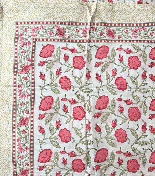 Flat Bed Sheet Set | King | Coral Floral