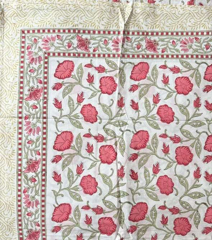 Flat Bed Sheet Set | King | Coral Floral