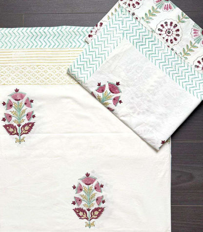 Flat Bed Sheet Set | King | Floral Draw