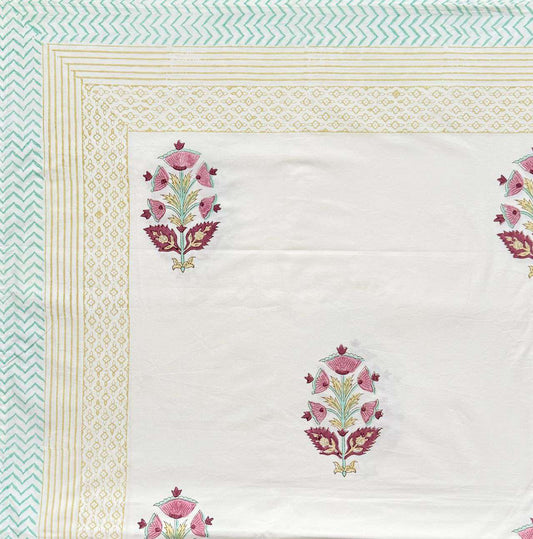 Flat Bed Sheet Set | King | Floral Draw