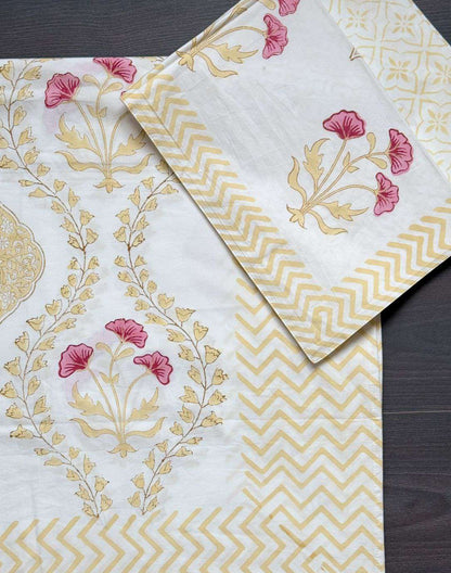 Flat Bed Sheet Set | King | Gold Embrace