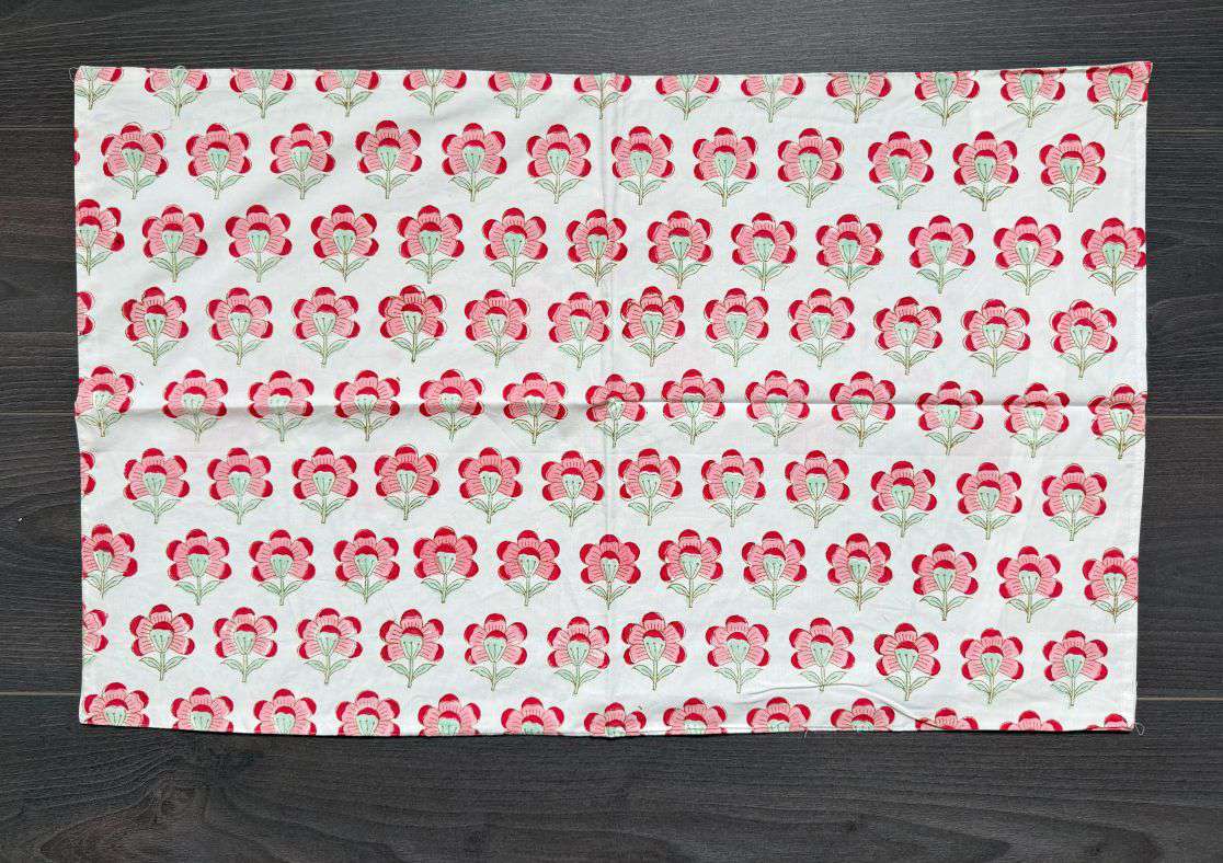 Flat Bed Sheet Set | King | Peach Floral