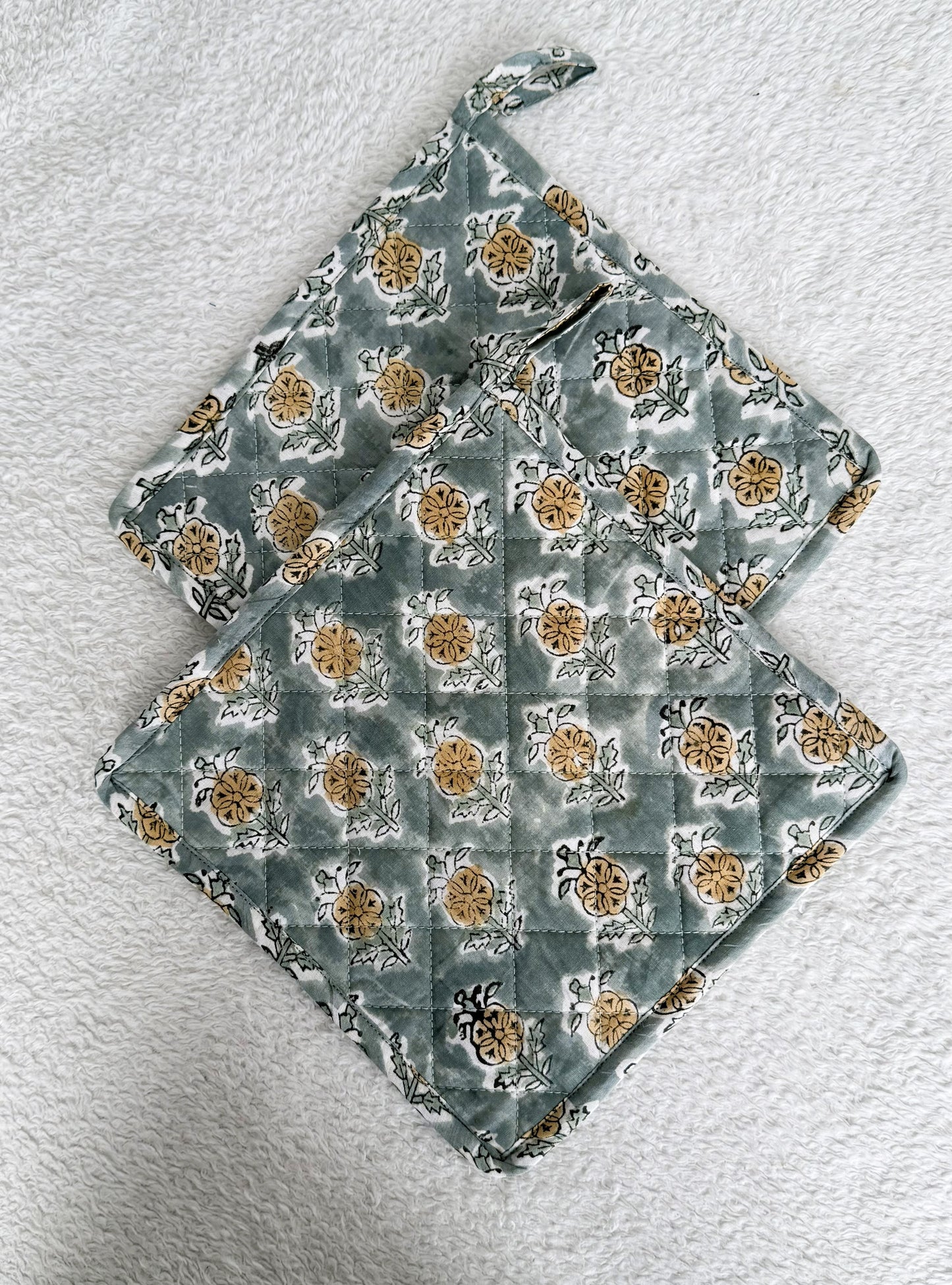 Pot Coasters | Green Floral