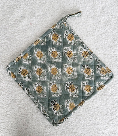 Pot Coasters | Green Floral