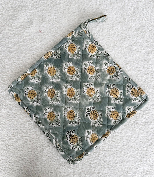 Pot Coasters | Green Floral