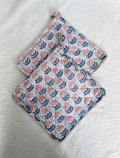 Pot Coasters | Grey Floral