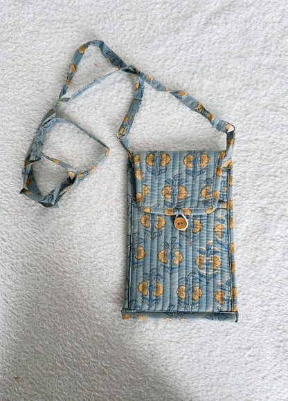 Mobile Bag | Grey Floral