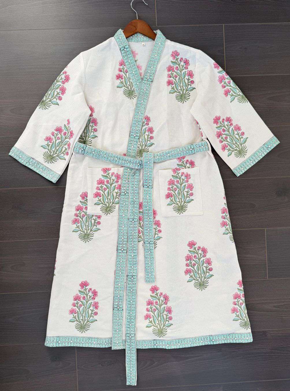 Hand Printed Bathrobe | Floral Heritage