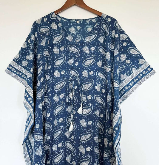 Kaftan | Indigo Paisley