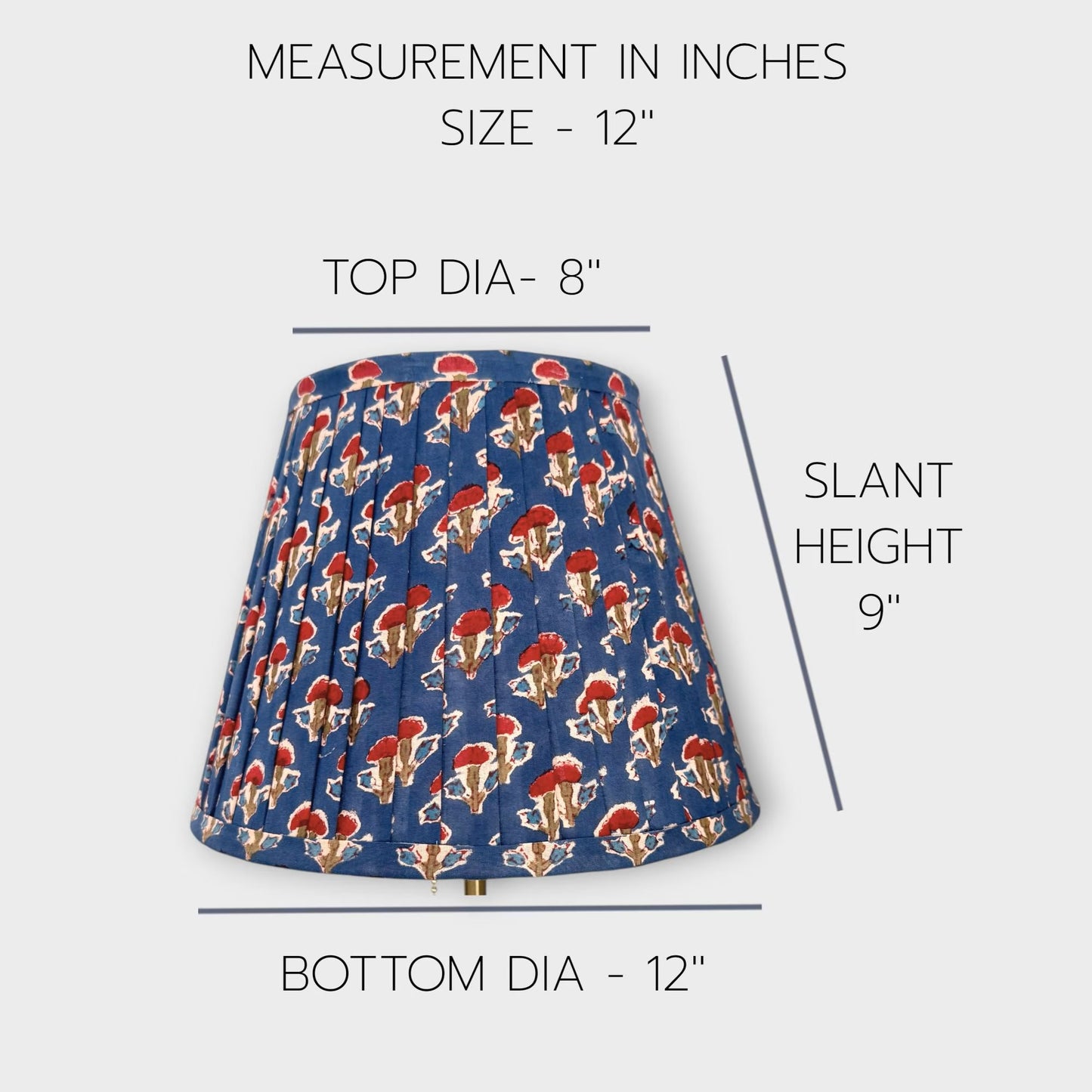 Pleated Lampshade | Mughal Floral